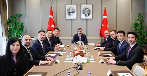 Cevdet Yılmaz Huawei heyetini kabul etti